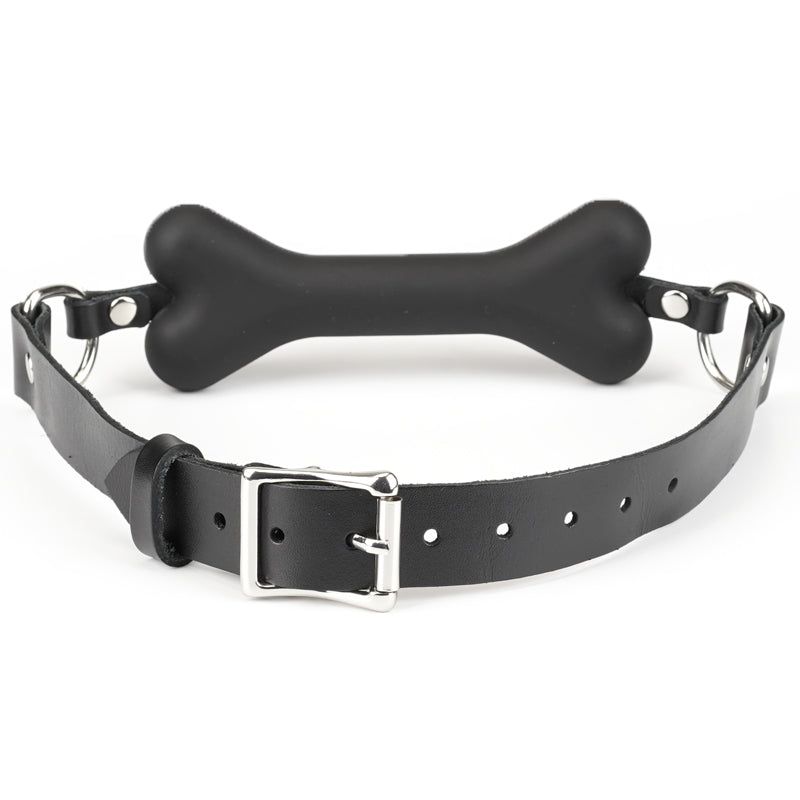 Silicone Dog Bone Muzzle – Adjustable Soft Gag Belt for Couples and SM Enthusiasts