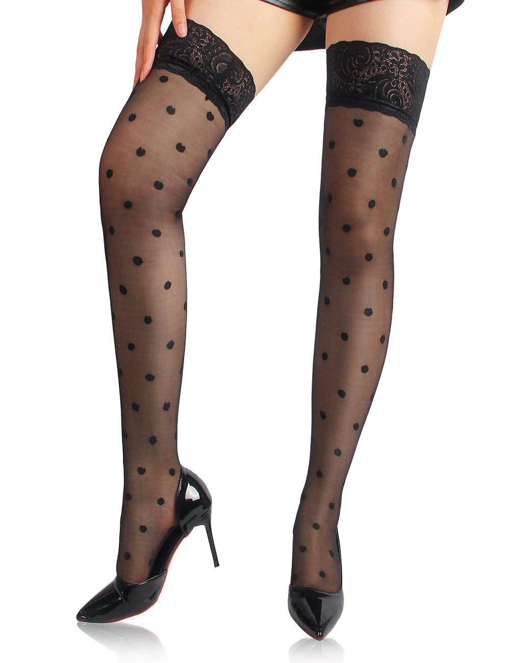 Midnight Lace Top Stockings