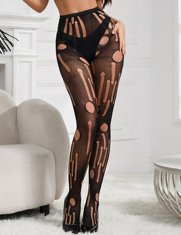 Nocturne Lace Mesh Stockings