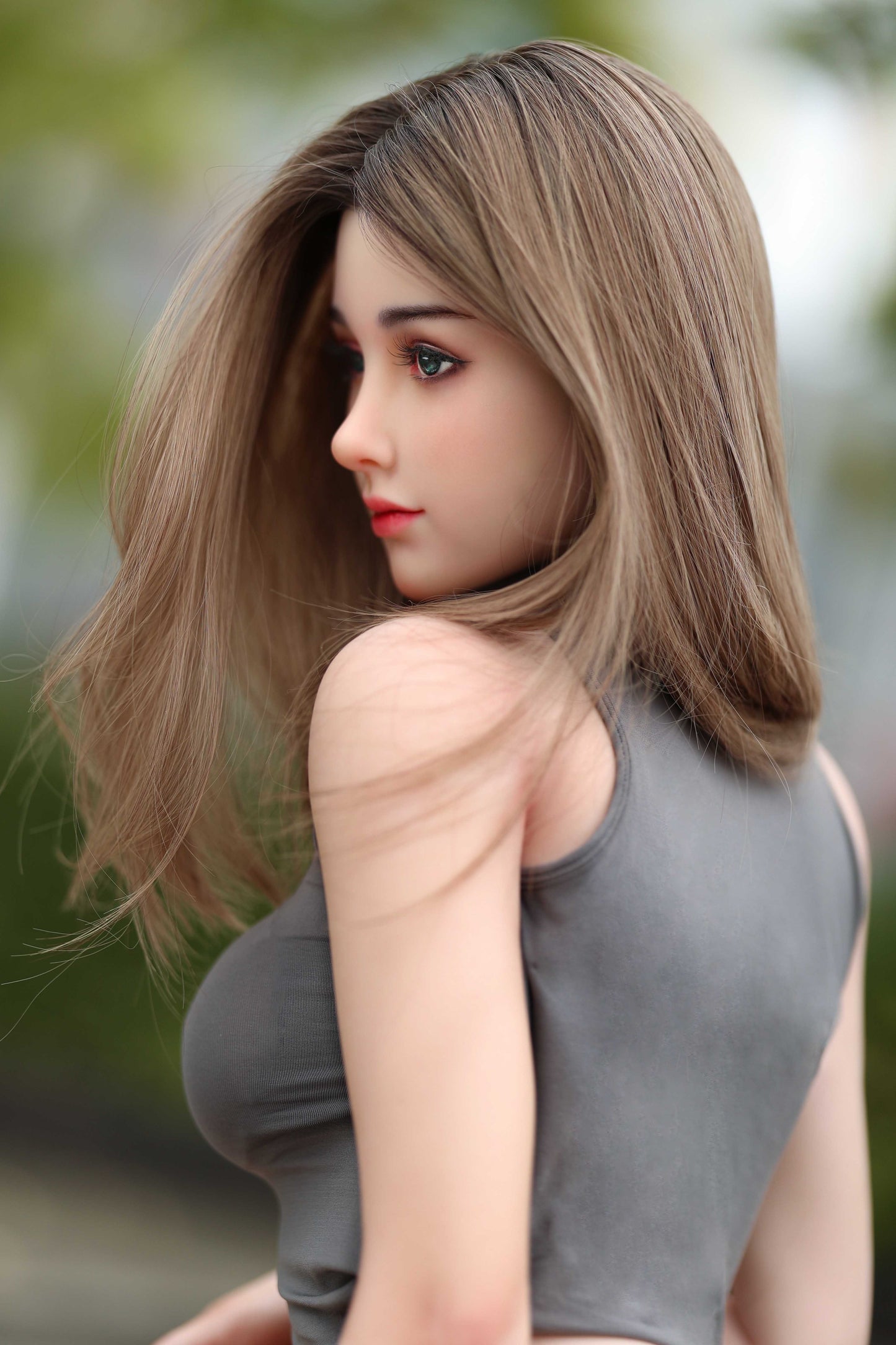 165 cm Silicone Companion Doll — Elegant Modern Muse with Fair Skin