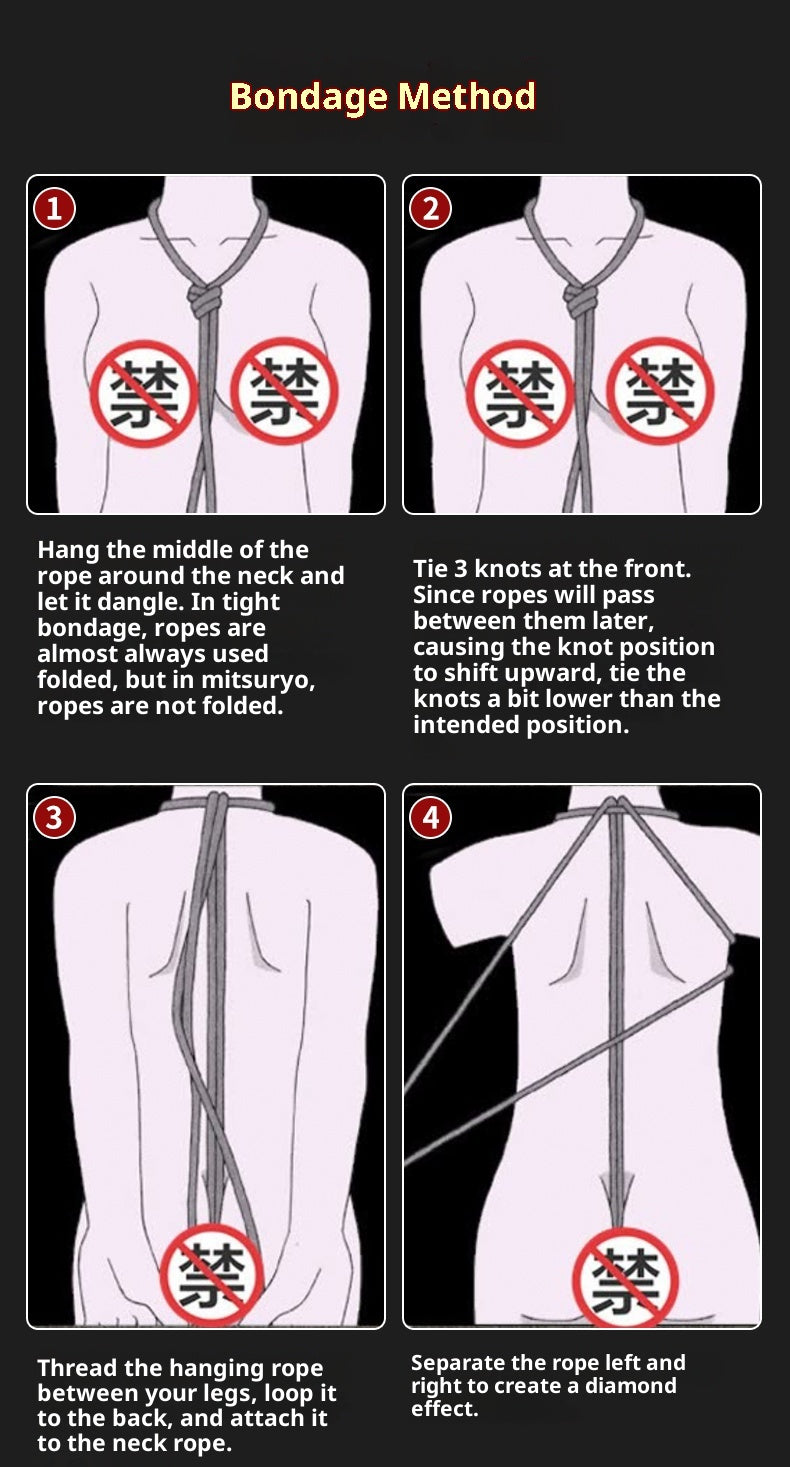 10M Bondage Rope – Soft Japanese-Style Hemp Rope for SM Sensual Play