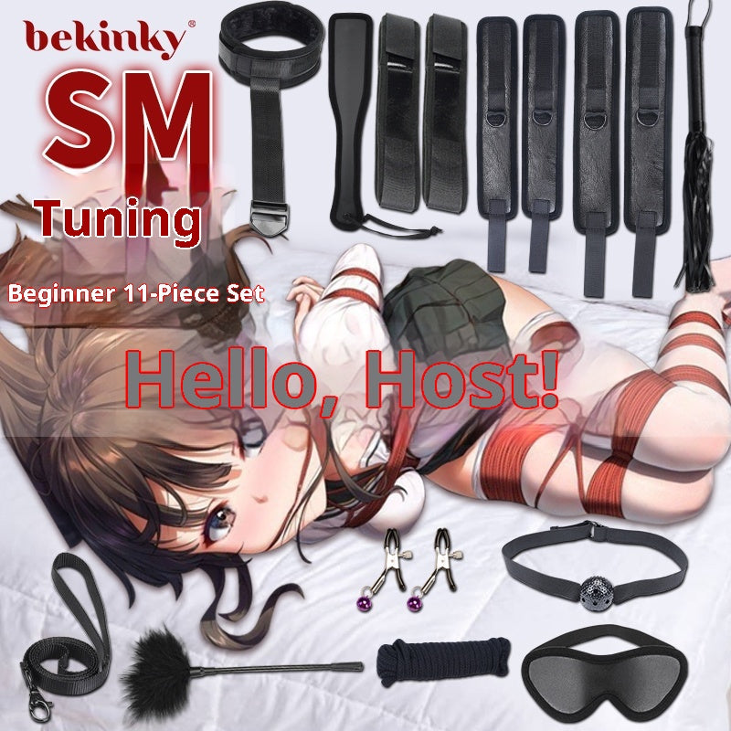 Black Classic Serpentine Primary 11-Piece Set – Complete Bondage Beginner Kit
