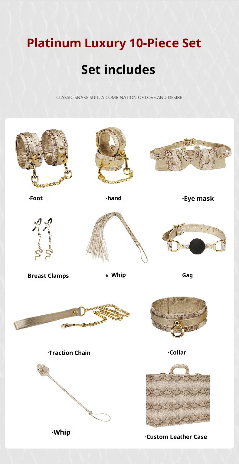 Light Luxury Serpentine 10-Piece Set – Advanced BDSM Collection for Experienced Players