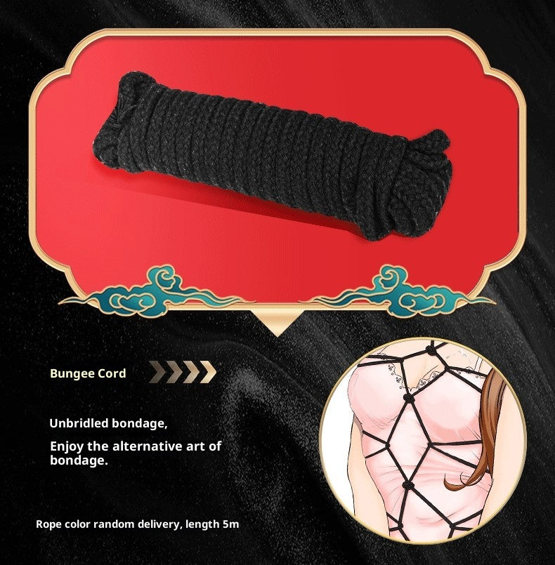 Black Classic Serpentine Primary 11-Piece Set – Complete Bondage Beginner Kit