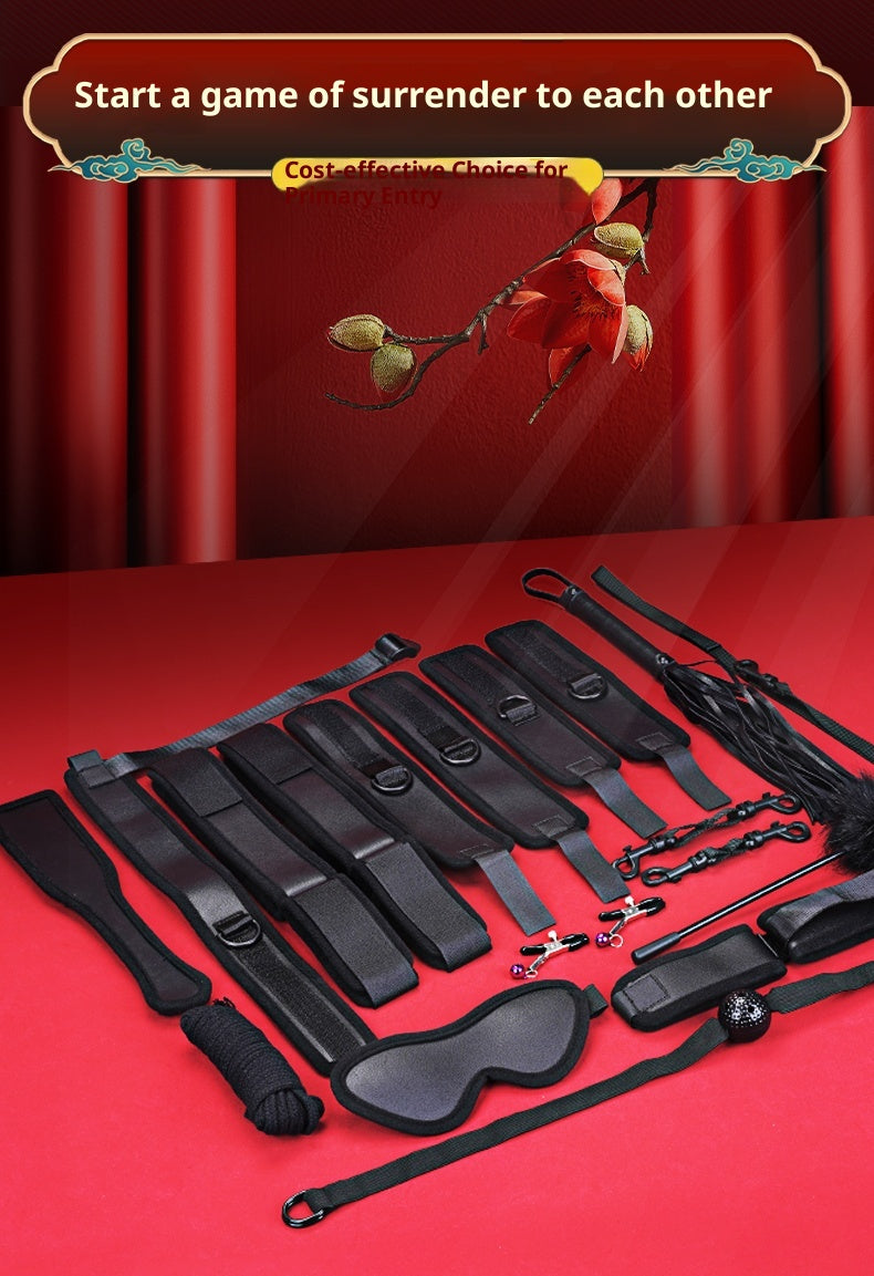 Black Classic Serpentine Primary 11-Piece Set – Complete Bondage Beginner Kit