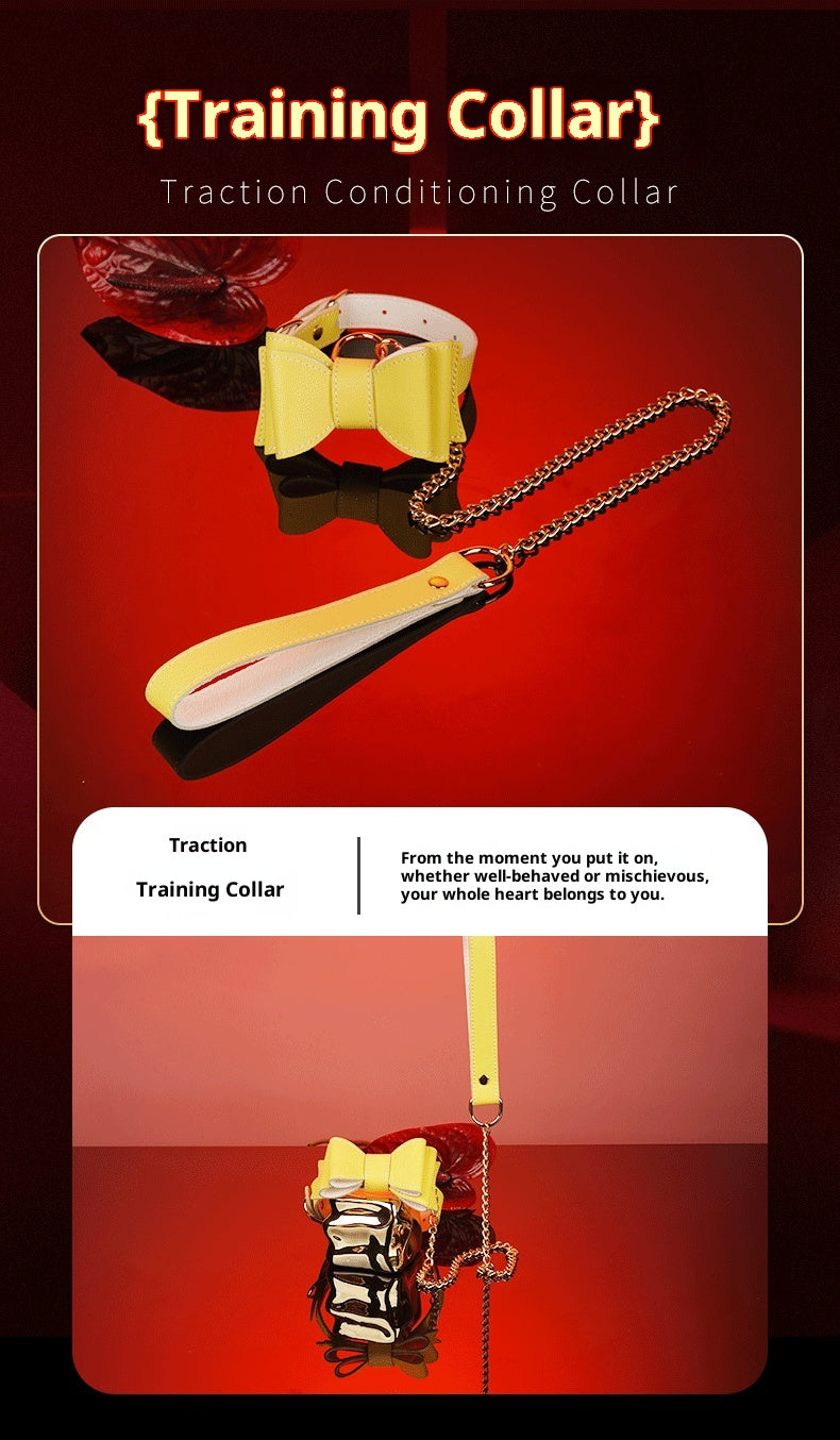 Yellow Superfiber Leather SM 8-Piece Set – Premium Bondage Kit for Couples