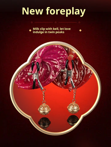 Gold Hollow Bell Nipple Clamps – Elegant Adjustable Sensory Jewelry