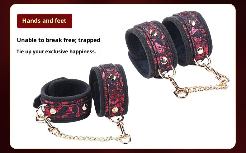 Red Lace 10-Piece Set – Elegant Bondage Kit for Passionate Couples