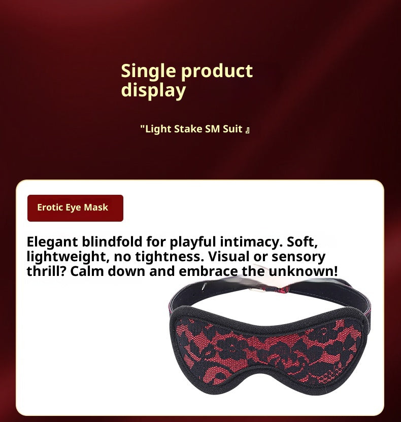 Red Lace 10-Piece Set – Elegant Bondage Kit for Passionate Couples