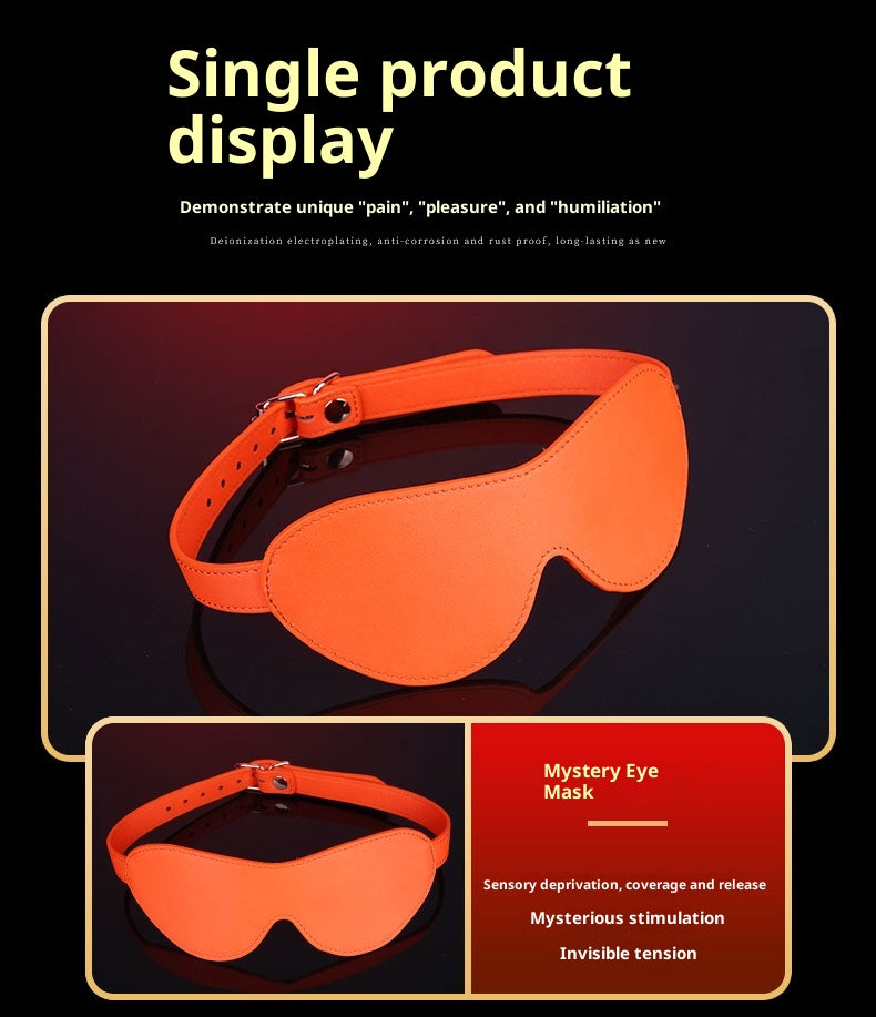 Orange Genuine Leather SM Style 8-Piece Set – Luxury Bondage Kit for Passionate Couples