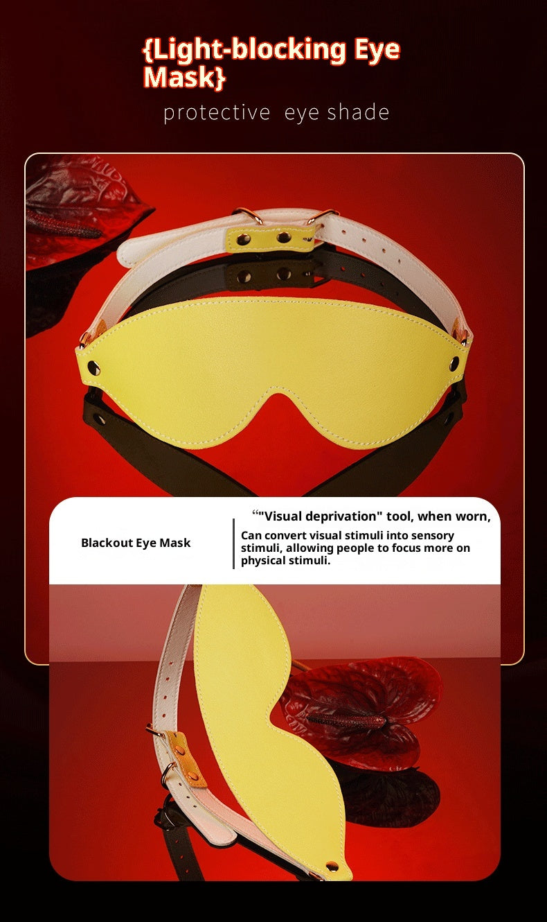 Yellow Superfiber Leather SM 8-Piece Set – Premium Bondage Kit for Couples