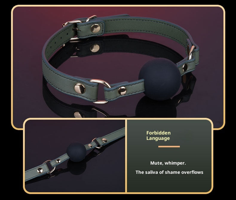 Dark Green Genuine Leather SM Flirting 8-Piece Set – Elegant Bondage Kit for Sophisticated Lovers